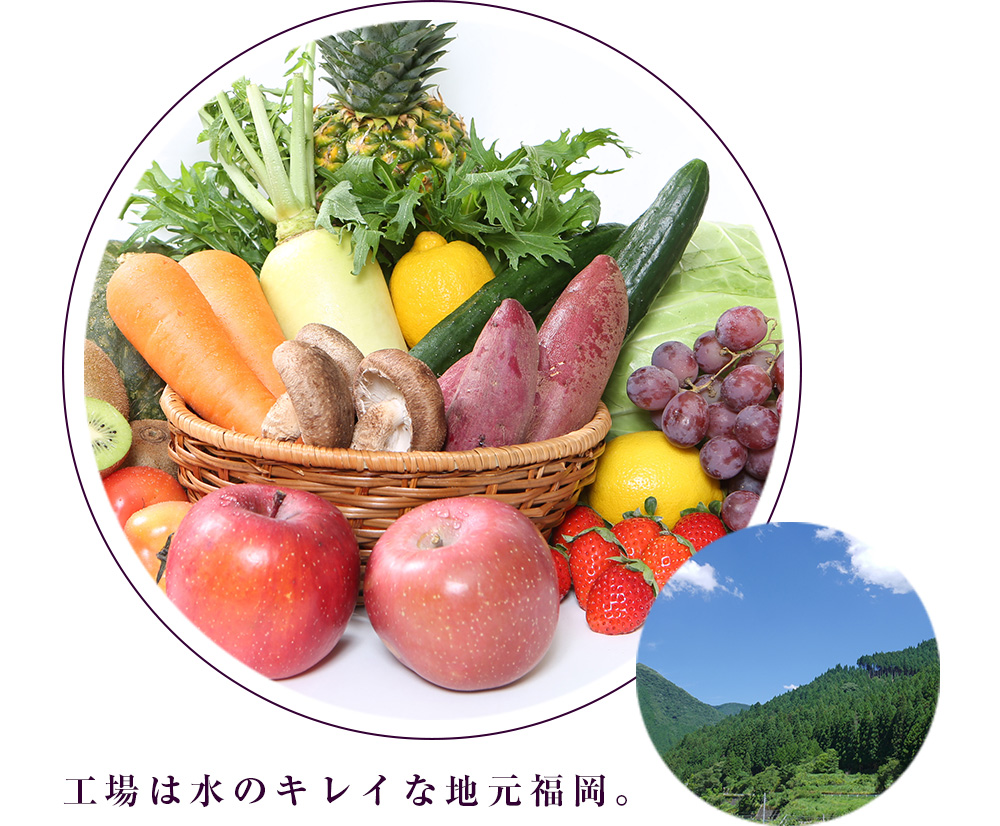 工場は水のキレイな地元福岡。