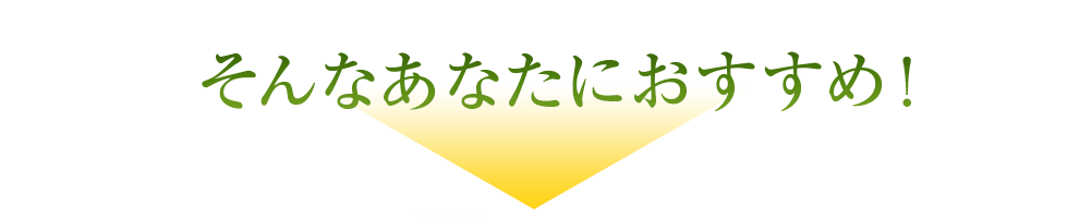 そんなあなたにおすすめ！